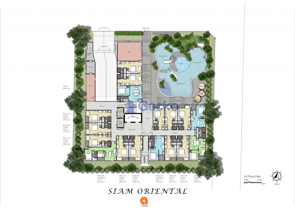 1 Bedroom Condo in Dream Siam Oriental Pattaya C011175 (Photo 4)