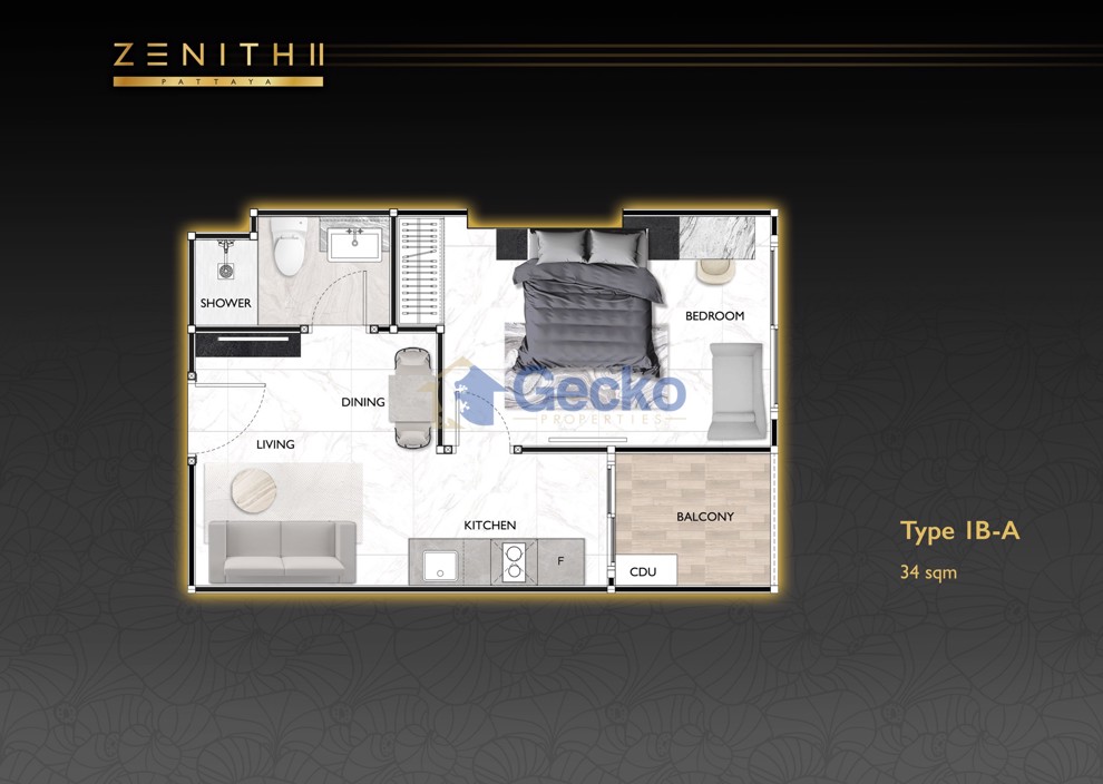 1 Bedroom Condo in Zenith Pattaya ll South Pattaya C013026 (Photo 1)